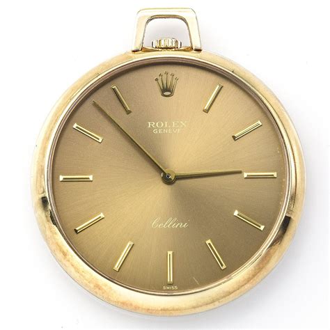 Vintage Rolex Cellini 14K Gold Bronze Dial Pocket Watch Ref.3718